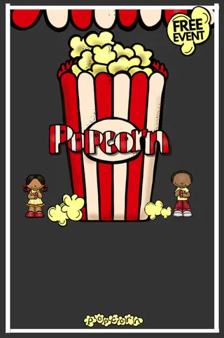 美味爆米花海报图高清