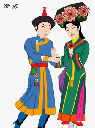 满族服饰免抠