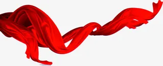 红色丝带招聘设计素材免抠