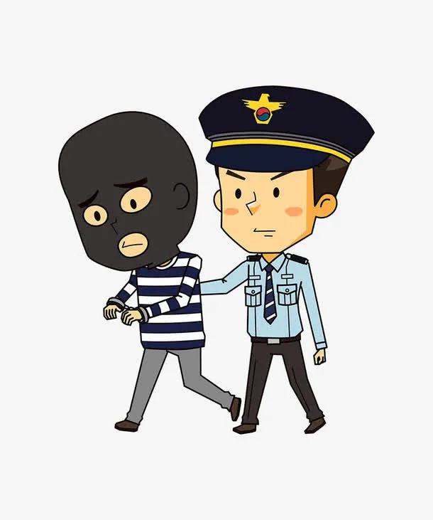 警察逮捕犯人免抠