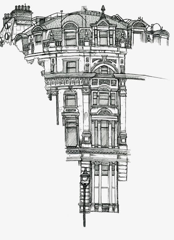 复古建筑免抠