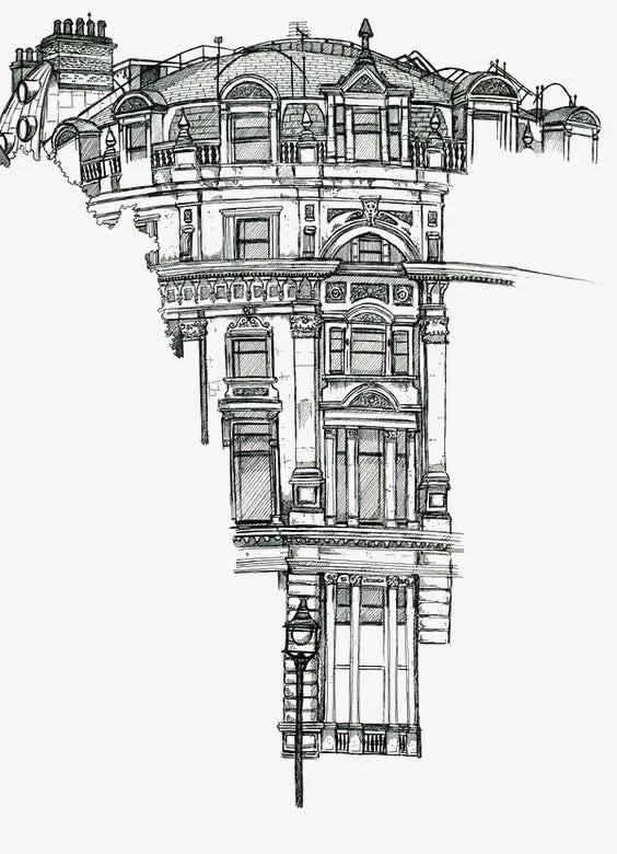 复古建筑免抠