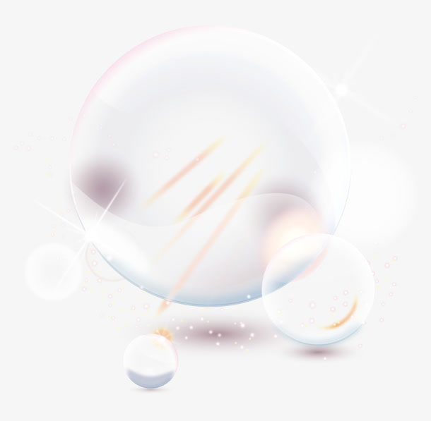 闪亮水晶气泡矢量免抠