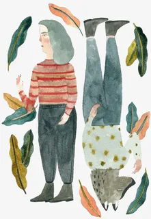 卡通相反女孩免抠 卡通相反女孩免抠