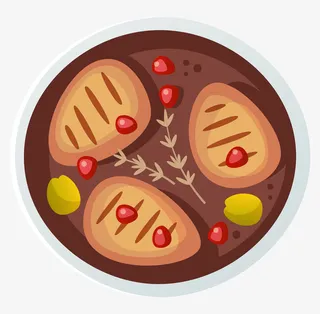 手绘卡通韩式烤肉免抠