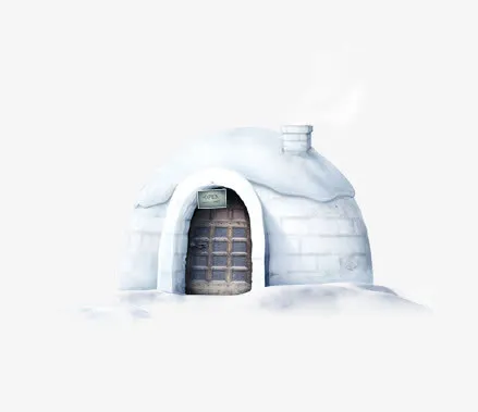 圣诞小雪屋免抠