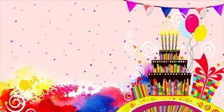 生日宴会海报背景图片高清