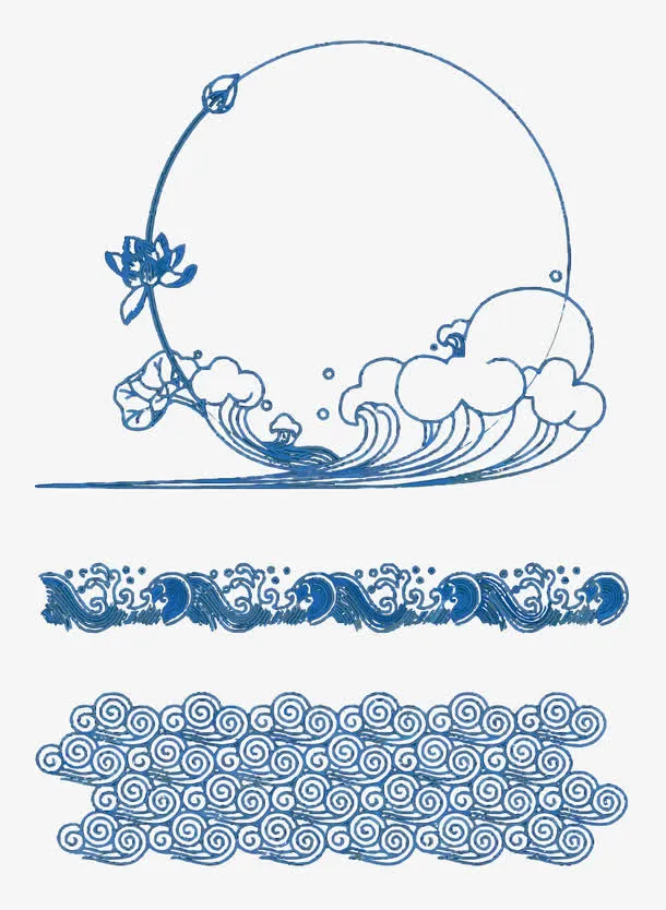 海浪矢量免抠