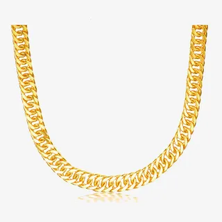 经典显粗黄金老板链免抠