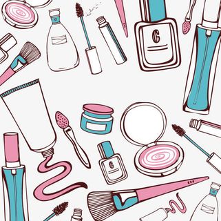 手绘化妆品主页装修免抠