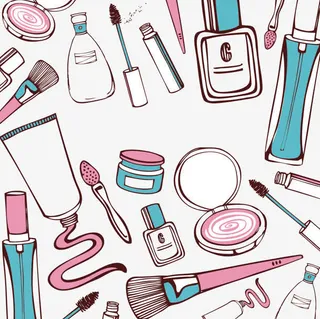 手绘化妆品主页装修免抠