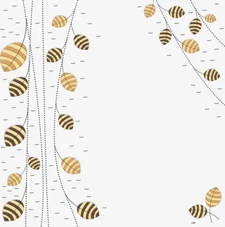 卡通手绘树枝条免抠