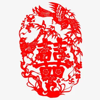 中国风婚礼剪纸免抠 中国风婚礼剪纸免抠