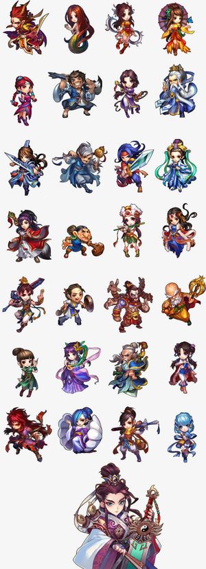 卡通游戏动漫小人物免抠