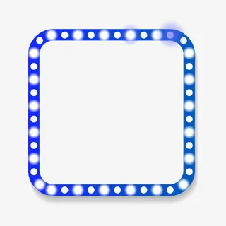 蓝色闪亮边框免抠