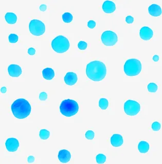 蓝色清新圆圈免抠