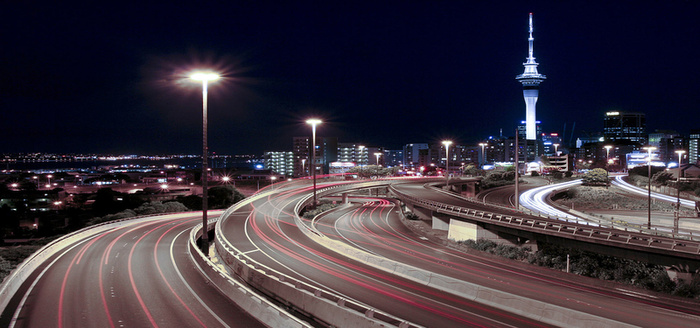 城市道路夜景高清