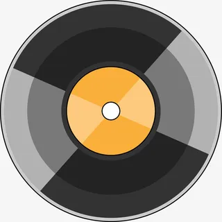 黑色卡通光盘免抠