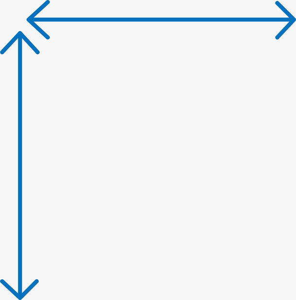 蓝色简约箭头线条免抠