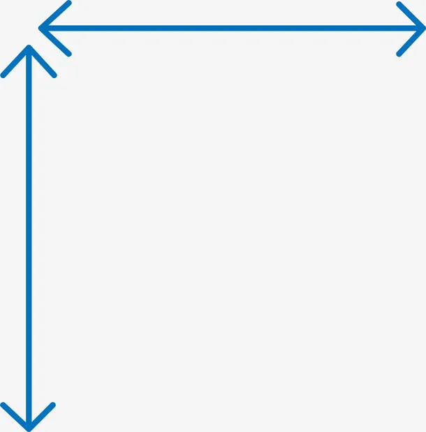 蓝色简约箭头线条免抠