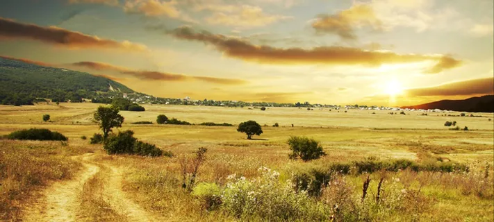 夕阳美景自然景观背景素材高清