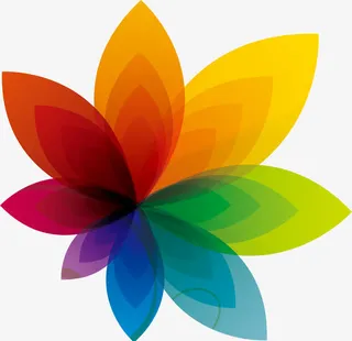 手绘卡通花瓣效果免抠