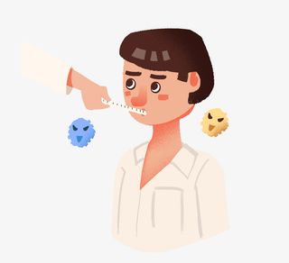 病毒   防疫  上班  测量体温免抠