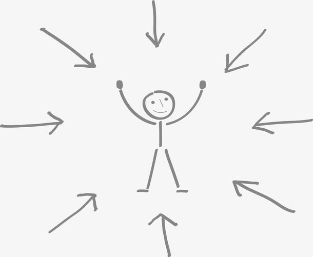 手绘人物小人免抠