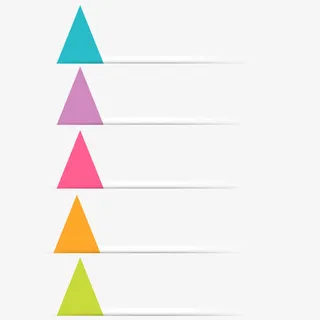 小三角装饰列表透明png免抠