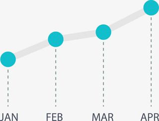 矢量PPT上升线素材免抠