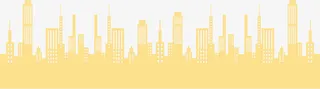 黄色城市光剪影免抠