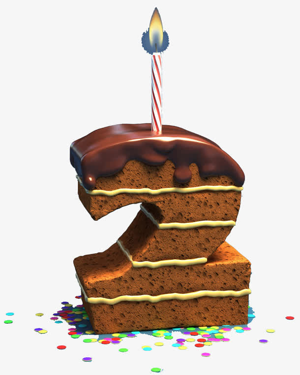 生日蛋糕艺术字2免抠