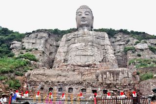 著名山西蒙山大佛免抠