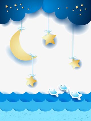 卡通童趣梦幻云朵背景装饰矢量图