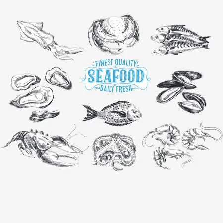 水产线稿素材免抠