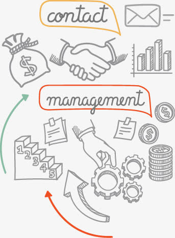 矢量手绘商务素材免抠