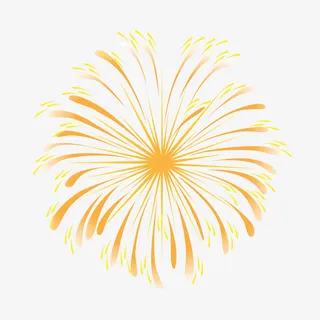 金色光泽质感烟花元素免抠