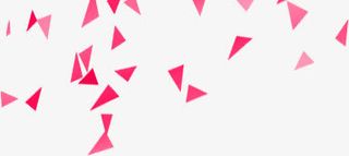 三角粉色碎片七夕免抠