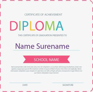 虚线边框毕业证免抠