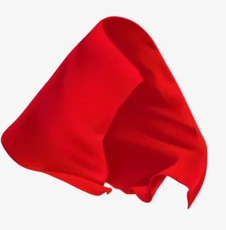 红色布匹素材免抠