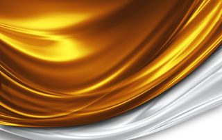 金色和白色丝绸布料背景高清