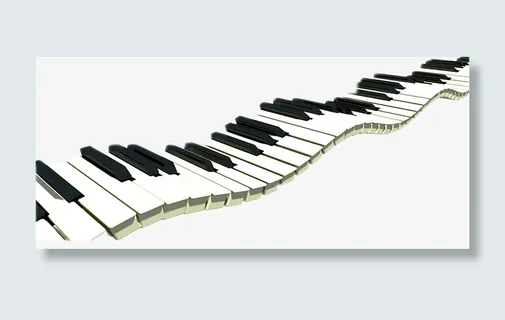 黑白键盘钢琴免抠