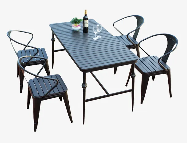 室外桌椅组合套件免抠