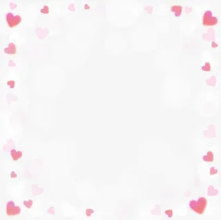 矢量粉色爱心边框免抠
