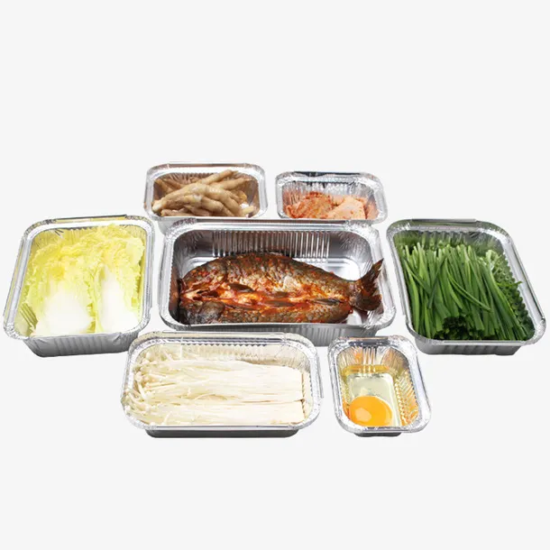 锡纸盒外卖打包免抠