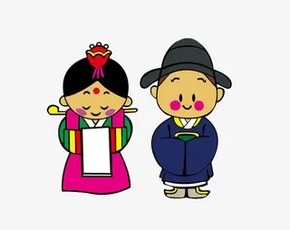 韩国新郎新娘免抠