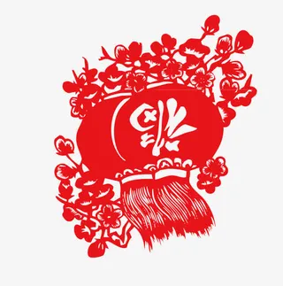 灯笼剪纸艺术免抠