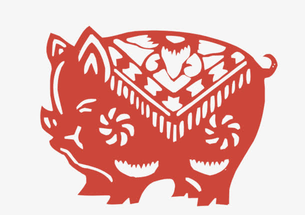 白描猪免抠