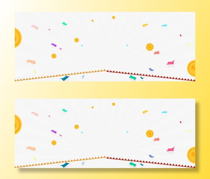 彩色金币漂浮元素免抠漂浮几何图元素