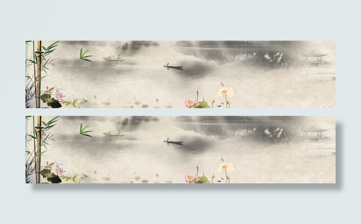 唯美淡雅中国风banner背景
